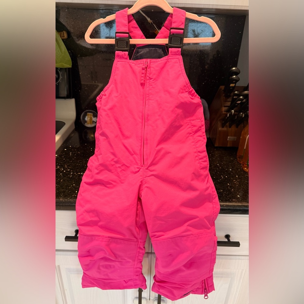 Lands End Pink Snow Bib Overalls
